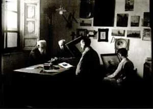 RODRIGO EN SU ESTUDIO CON MENCHON Y ALEDO 1913