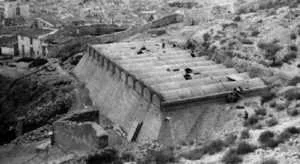 Obras de construcción del Depósito del Centro (año 1951)