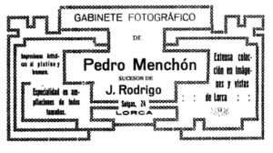ANUNCIO PEDRO MENCHON 1919