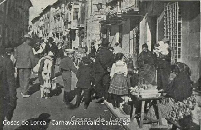 CALLE CANALEJAS EN CARNAVAL 1950