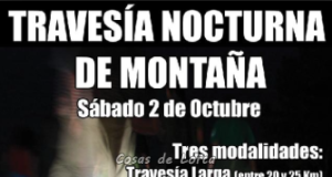 Hoy Viernes 1 de octubre finaliza el plazo de inscripción para participar en la Travesía Nocturna de Montaña