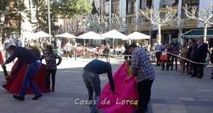 Aprendiendo a torear en la plaza de Calderón
