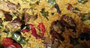 Hoy comemos arroz con magra y costillejas