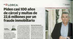 La fiscalía solicita casi 100 años de cárcel y multas superiores a 20 M€ para los acusados del «Caso Limusa»