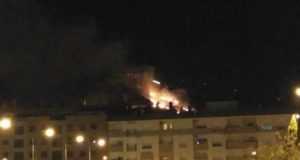 INCENDIO EN LA LADERA DEL CASTILLO.
