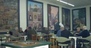 Desprendido parte del techo de la sala de los pintores del casino de Lorca sin producir daños personales