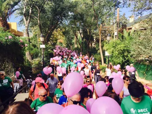 MULTITUDINARIA MARCHA EN APOYO DE AECC CONTRA CANCER DE MAMA