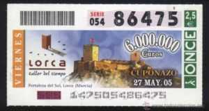 La ONCE premia a 7 vecinos de Lorca con 245.000 euros en la Hoya