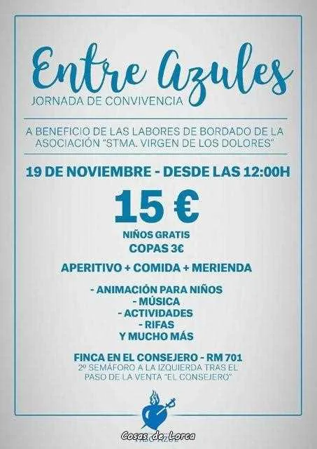 El Paso Azul celebrará una jornada de convivencia este sábado en El Consejero a beneficio de las labores de bordado de la Asociación de la Santísima Virgen de los Dolores