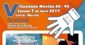 El próximo sábado 1 de abril volveremos a disfrutar de la quinta quedada Movida 8090 Lorca.