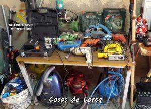 La Guardia Civil detiene una banda que robó en varias decenas de viviendas de Lorca, Águilas y Puerto Lumbreras. 17