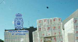 Detenido un camionero en Lorca, con 650 kilos de hachís ocultos entre papel higiénico.