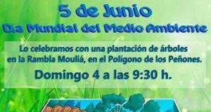 Organizan para el domingo una plantación de árboles con motivo del Día Mundial del Medioambiente.