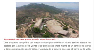 Las obras del acceso al castillo por los pilones podrán continuar gracias a una cesión de terreno público solicitada al Gobierno de España.