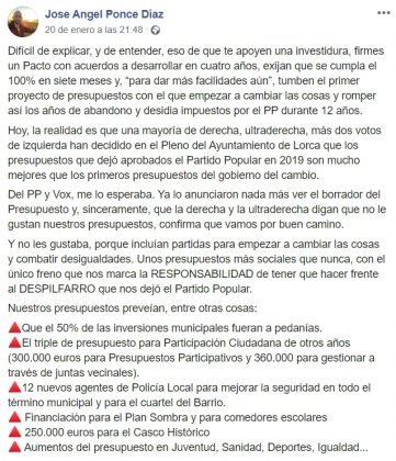Al rojo vivo se tensa la relación entre PSOE e IU tras rechazar los presupuestos. 15