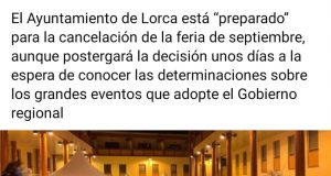 PLAN B CULTURAL PARA REVIVIR LORCA TRAS EL COVID-19.