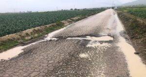 El Ayuntamiento de Lorca procederá al arreglo de los caminos asfaltados de titularidad municipal afectados por las lluvias