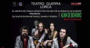 El Teatro Guerra cerrará su programación, este próximo viernes, con el espectáculo ‘Alma de Bohemio’ de la compañía La Porteña Tango
