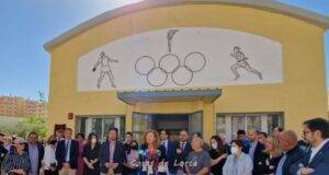 El gimnasio del Instituto José Ibáñez Martín reinaugurado tras la culminación del proceso de recuperación de los daños causados por los terremotos de 2011