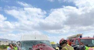 Una fallecida en un accidente de tráfico ocurrido en la A-7, en Lorca.