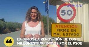 Los trabajos en la carretera de Marchena permiten mejorar su seguridad y corregir los desperfectos, implementando un nuevo asfalto y señalización viaria