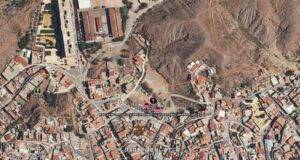 Incendio de una furgoneta en el barrio de San Cristóbal en Lorca