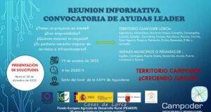El local social de Aguaderas acoge, el 19 de octubre, una sesión informativa sobre la convocatoria Campoder Ayudas Leader 2022 y cómo beneficiarse de ellas