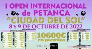 El I Open Internacional de Petanca ‘Ciudad del Sol’ tendrá lugar los días 8 y 9 de octubre y se incorpora como novedad a los Juegos Deportivos del Guadalentín