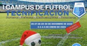 Nace en Lorca el ‘I Campus de fútbol de tecnificación’ para menores coincidiendo con las vacaciones escolares de Navidad