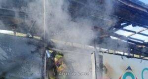 Incendio de un autobús en la RM-11 de Lorca