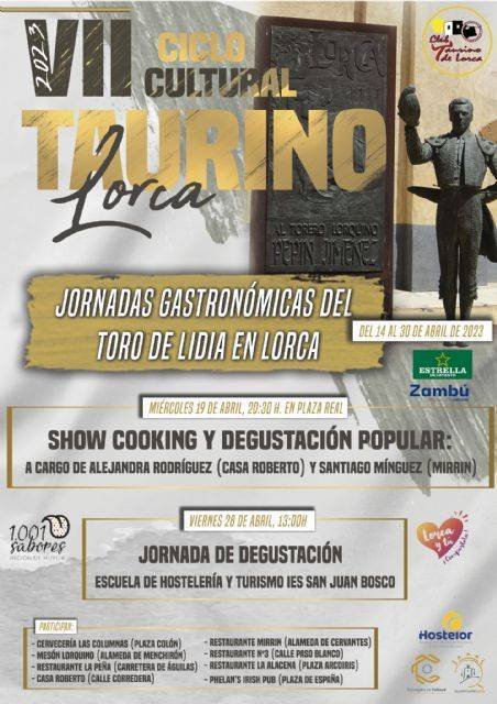 Hostelor y el Club Taurino de Lorca organizan las Jornadas Gastronómicas del toro de lidia desde el próximo viernes 14 al 30 de abril 5