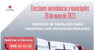 Cruz Roja en Lorca pone a disposición de su población medios humanos y materiales para poder ejercer el derecho al voto