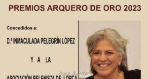 La poeta Inmaculada Pelegrín López y la Asociación Belenista de Lorca, premios Arquero de Oro 2023