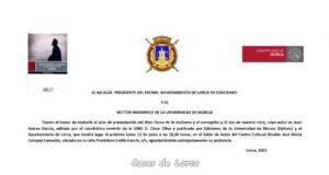 El Centro Cultural de la Ciudad acogerá, este lunes, la presentación del libro de Juan Guirao titulado ‘Farsa de la molinera y el corregidor y El zoo de nuestro circo’