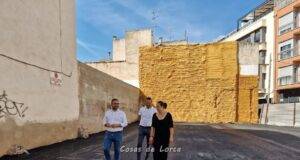 El alcalde de Lorca en funciones supervisa el final de las obras de remodelación de la calle Juan XXIII, Hernando de Burgos y Párroco Antonio Llamas