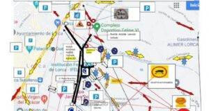 Corte de tráfico en Lorca, zona Ronda Central Tramo III confluencia con Huerto la Rueda