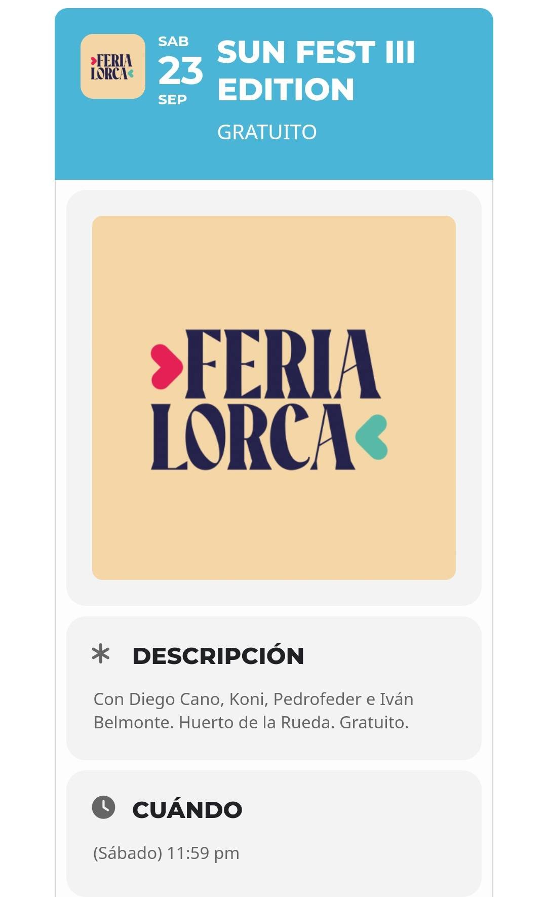 Todos los conciertos de la feria de Lorca 2023 33