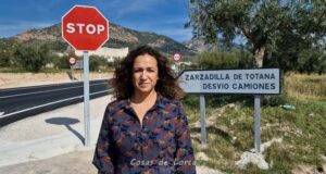 El PSOE celebra el final de las obras de la carretera de Zarzadilla de Totana, una apuesta del alcalde Diego José Mateos, y exige al PP que la abra al tráfico cuanto antes