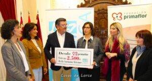 La Fundación Primaflor dona 2.500 euros a la Asociación Alzheimer Lorca para adquirir material que mejore la calidad de vida los usuarios