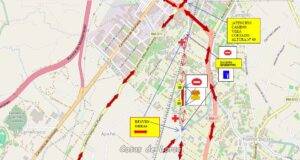 Corte al tráfico rodado en el Camino Real de Vera con motivo de las obras del AVE