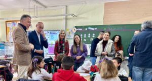 El alcalde de Lorca y el consejero de Educación visitan el colegio Villaespesa para evaluar daños por las lluvias