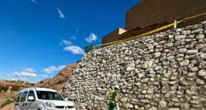 El Ayuntamiento de Lorca culmina las obras de reconstrucción del muro en Cañada de Ánimas tras los daños por las lluvias de marzo