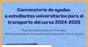 El Ayuntamiento convoca ayudas al transporte público para estudiantes lorquinos que se desplacen a universidades de la Región
