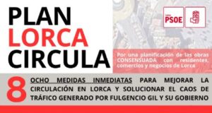 Casalduero propone el «Plan Lorca Circula» para solucionar los problemas de tráfico y aparcamiento ante la inacción del gobierno de Gil Jódar
