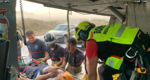 Rescatada una senderista herida en el mirador de Calabardina (Águilas)