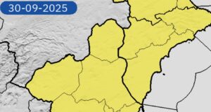NUEVA ACTUALIZACIÓN DE LOS AVISOS DE FENÓMENOS ADVERSOS PARA LA MADRUGADA DEL MARTES 30 DE SEPTIEMBRE