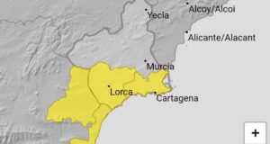 Aviso amarillo en Lorca con lluvia de hasta 15 litros M2.
