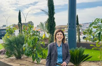 La rotonda situada junto al Complejo Deportivo Felipe VI ya luce su nuevo entorno mejorado