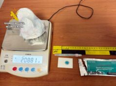 La Guardia Civil se incauta de más de 200 gramos de cocaína de gran pureza en un control de vehículos