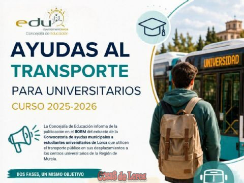 Ayudas al transporte público para estudiantes lorquinos que se desplacen a universidades de la Región de Murcia ayudas al transporte público para estudiantes lorquinos que se desplacen a universidades de la región de murcia